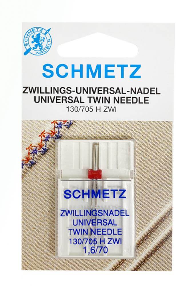 Иглы Schmetz стандартные двойные №70/1.6, 1 шт.